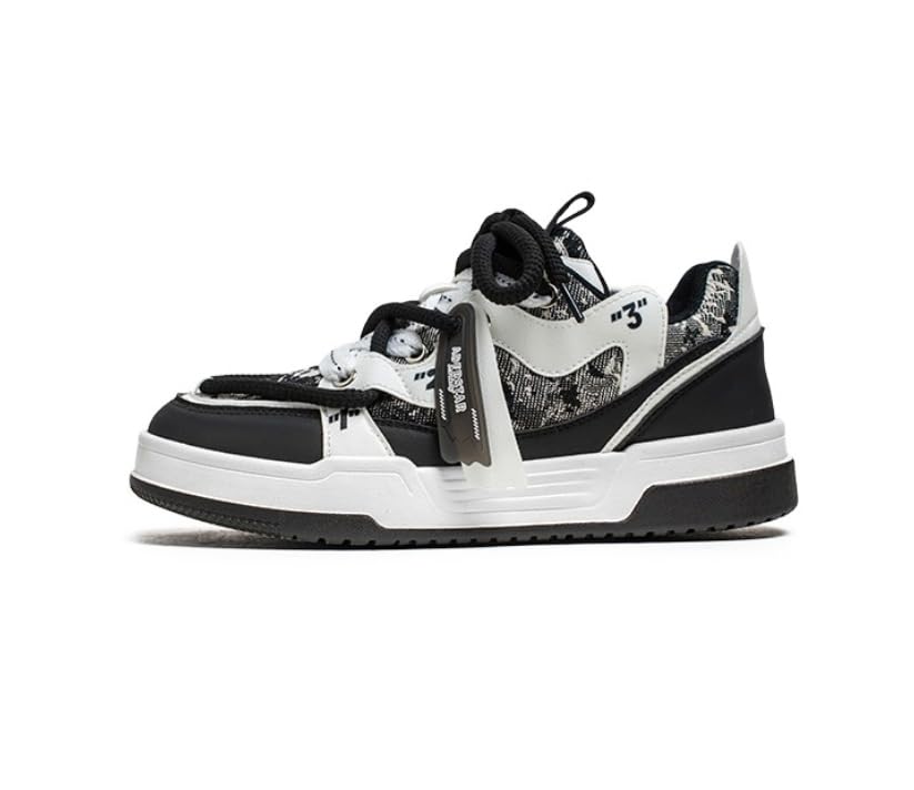 Men's Retro Color Block Fashion Sneakers Walking Casual Shoes Chunky Platform Sneakers