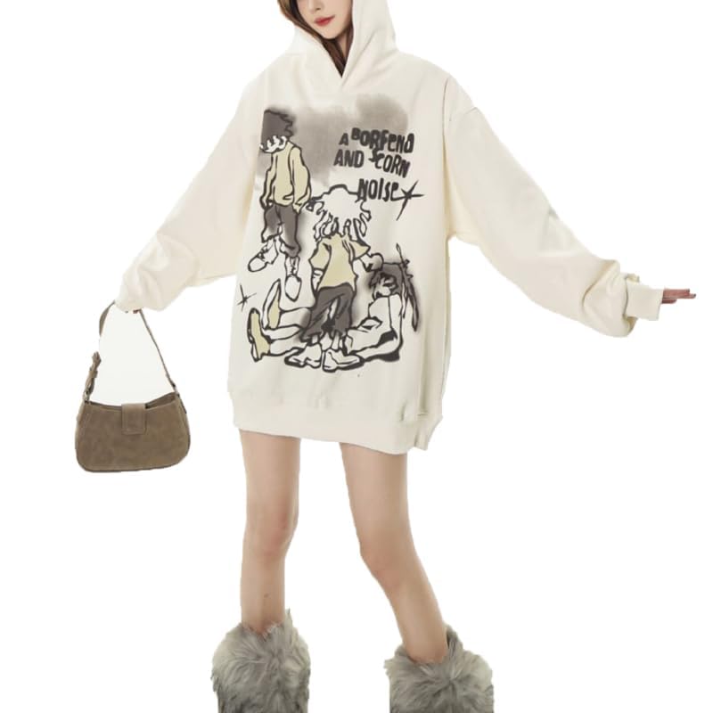 YEOU Men's Fashion Pullover Hoodie Sweatshirt Fleece Y2K Harajuku Hip Hop Streetwear Casual Sweatshirt Hooded