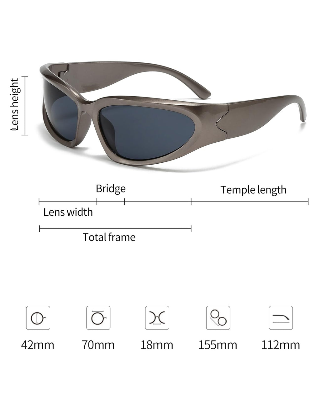 SOAR&EAGLE Y2K 3Pack Polarized sunglasses Wrap Around Men's Women's sunglasses Fashion Sport Shades Sun Glasses
