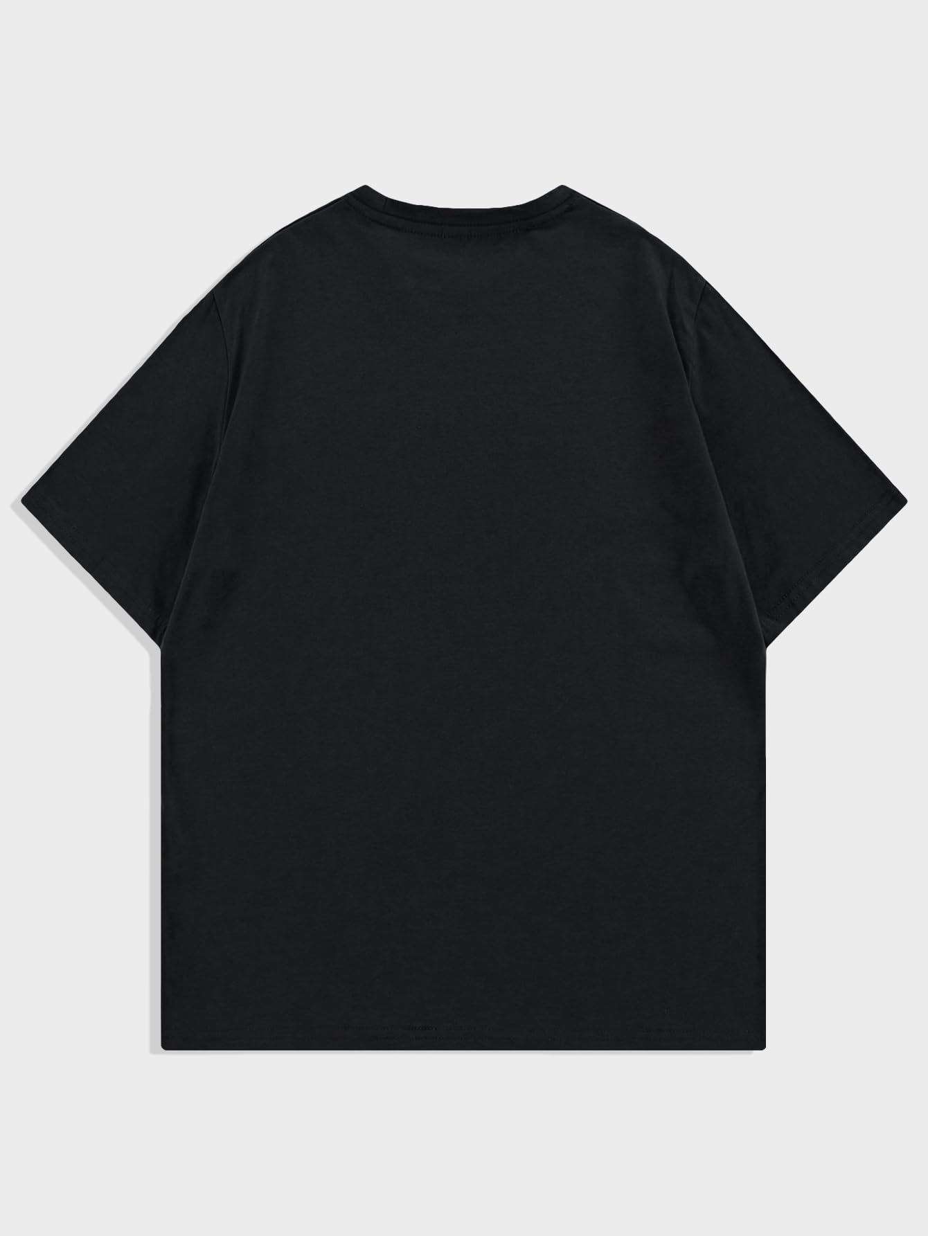 Verdusa Men's Letter Graphic Drop Shoulder T Shirts Casual Round Neck Tee Top