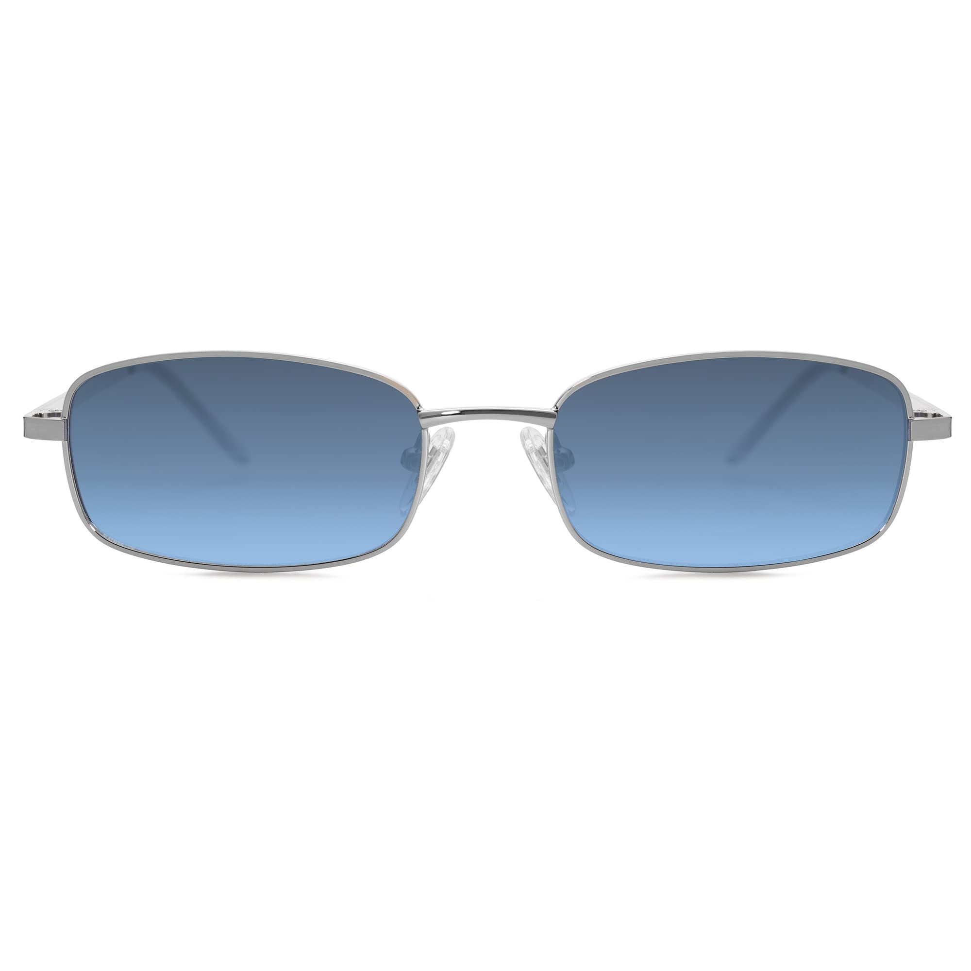SOJOS Small Trendy Rectangle Sunglasses Womens Mens, Retro 80s 90s Y2k Chic Narrow Thin Skinny Sunnies SJ1187