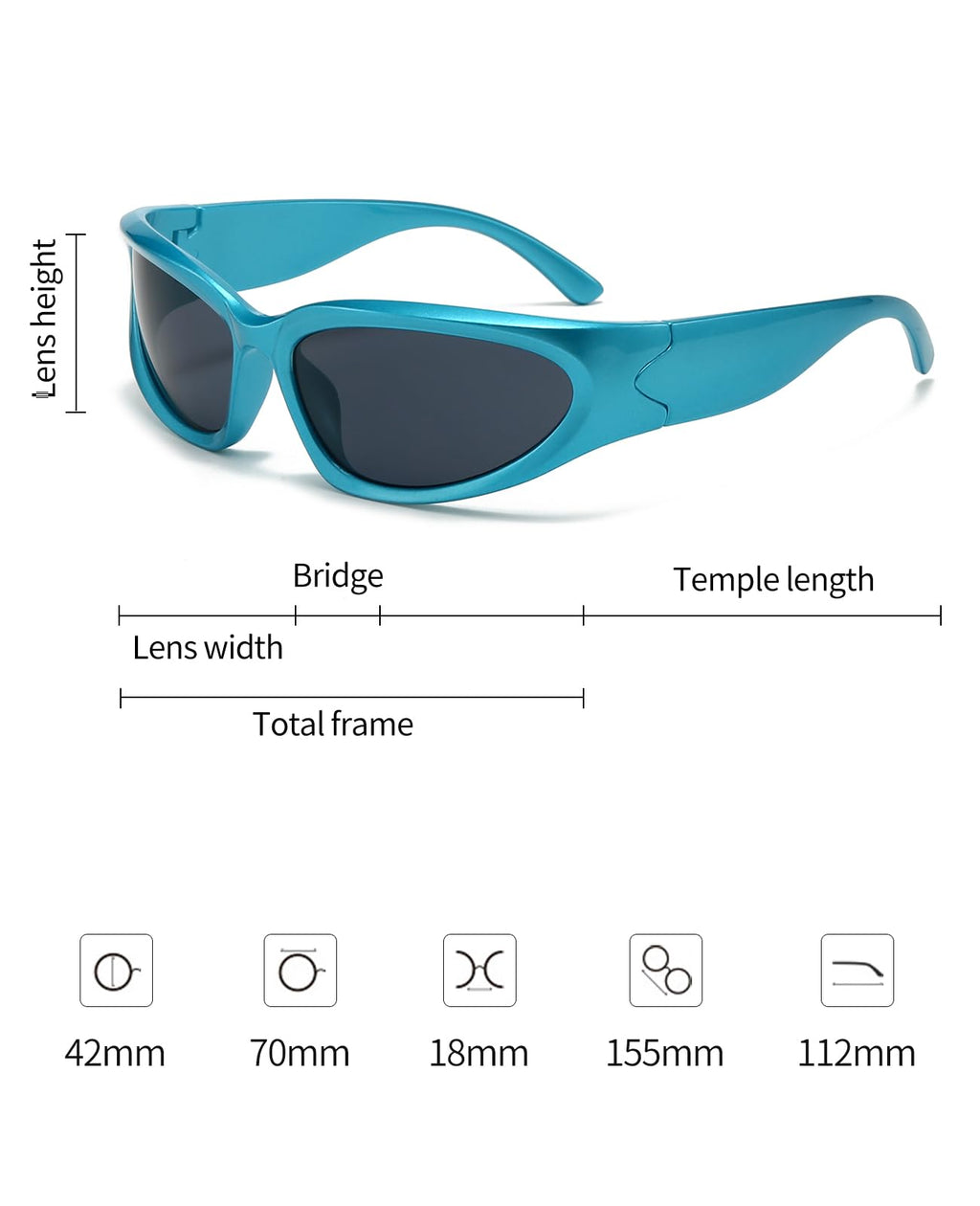 SOAR&EAGLE Y2K 3Pack Polarized sunglasses Wrap Around Men's Women's sunglasses Fashion Sport Shades Sun Glasses
