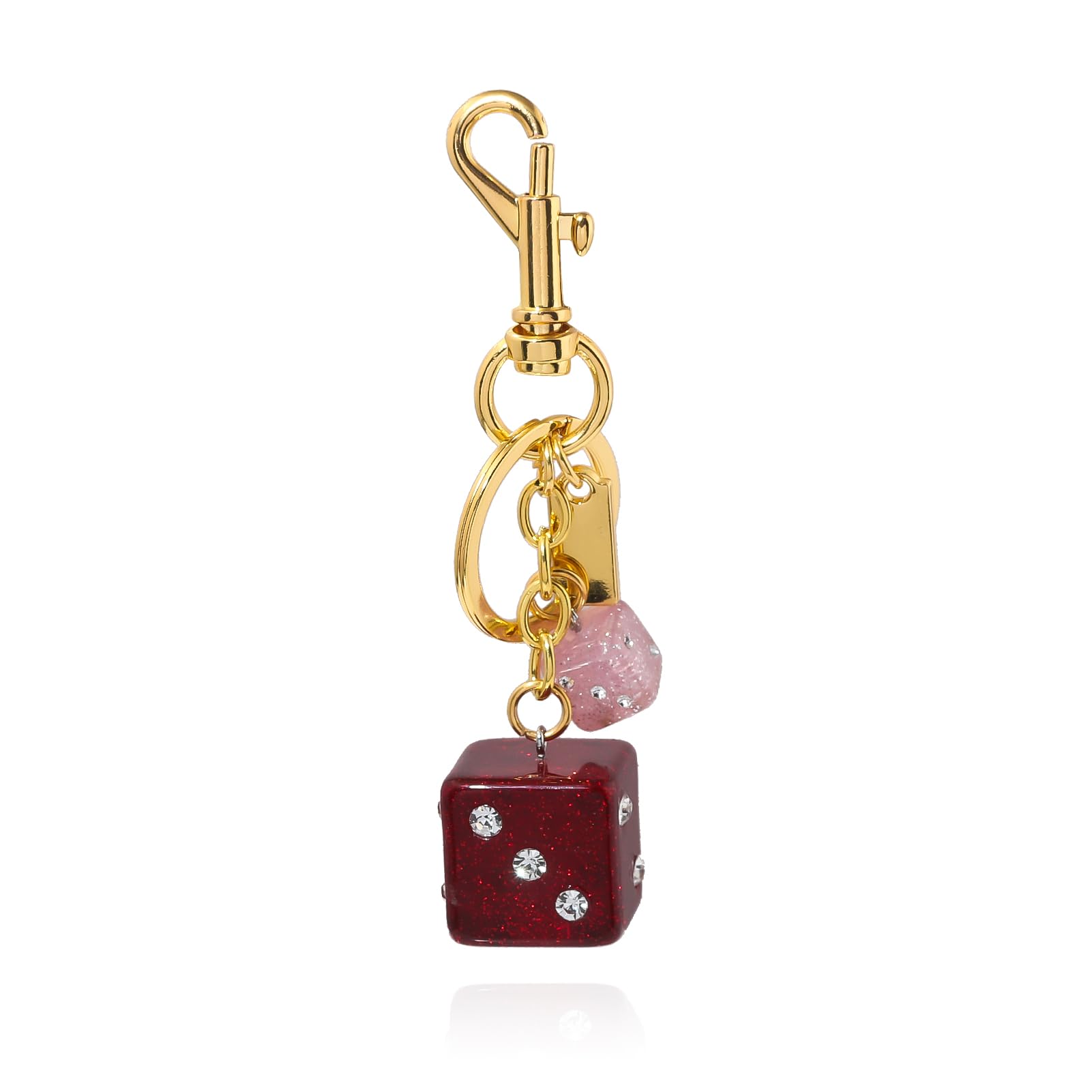 8 Ball Dice Charm Keychain - Cute Bag Purse Handbag Accessories - Y2K Aesthetic Key Chain for Women Men