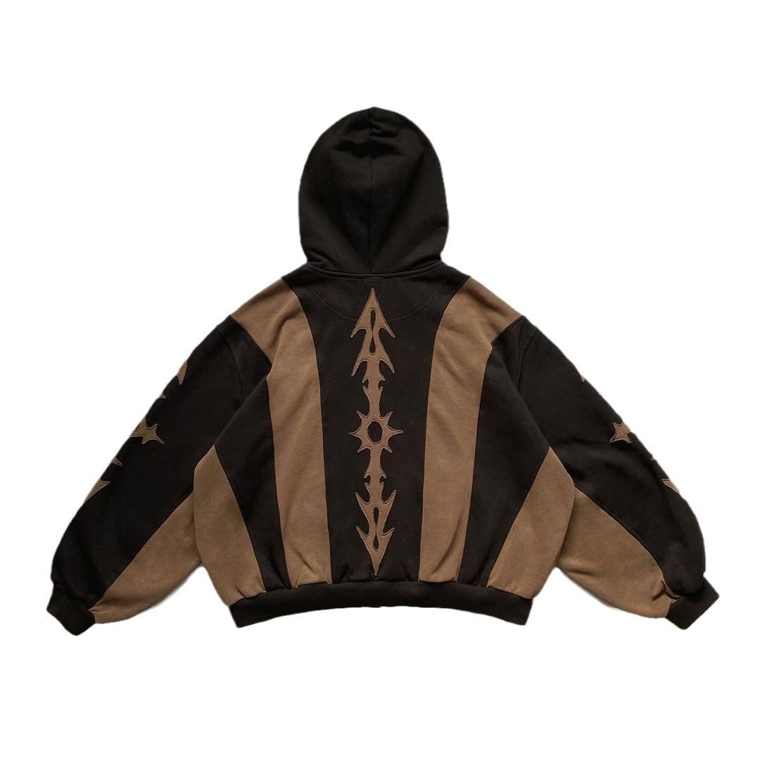 Y2K Hoodie Gothic Hoodie Sportswear Men's Retro Long Sleeve Hoodie Hip Hop High Street