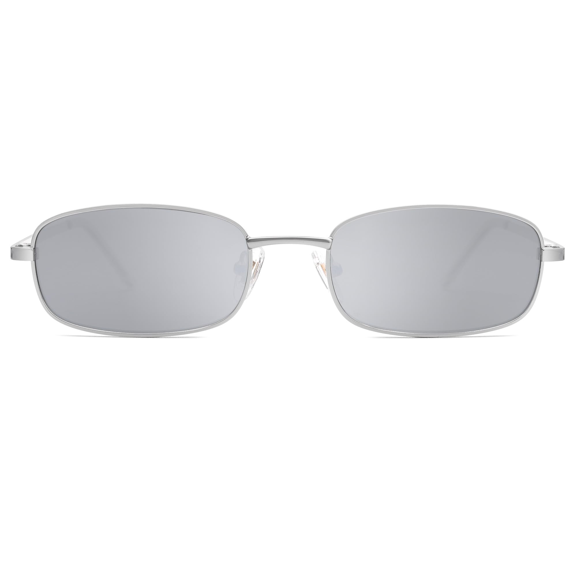 SOJOS Small Trendy Rectangle Sunglasses Womens Mens, Retro 80s 90s Y2k Chic Narrow Thin Skinny Sunnies SJ1187