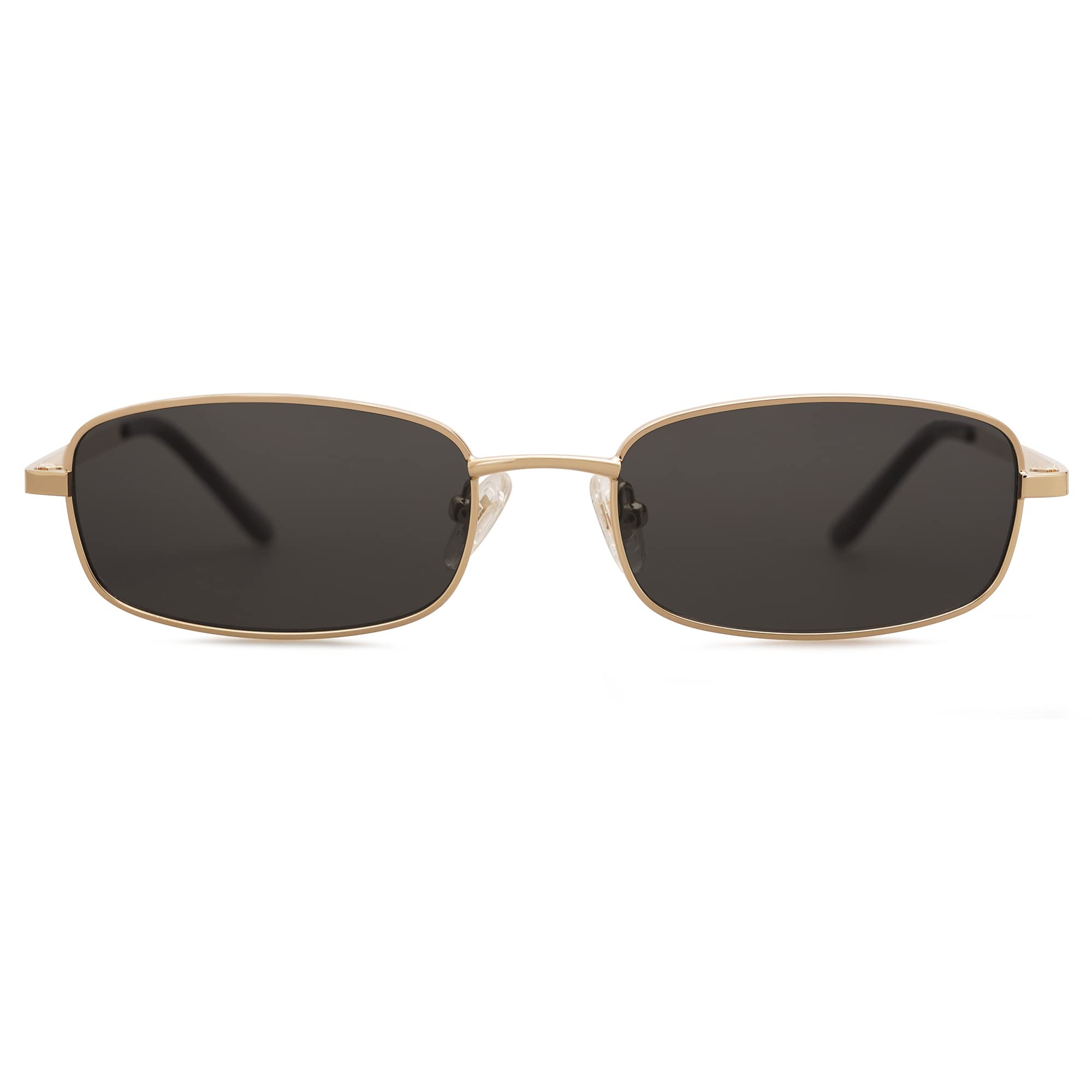 SOJOS Small Trendy Rectangle Sunglasses Womens Mens, Retro 80s 90s Y2k Chic Narrow Thin Skinny Sunnies SJ1187