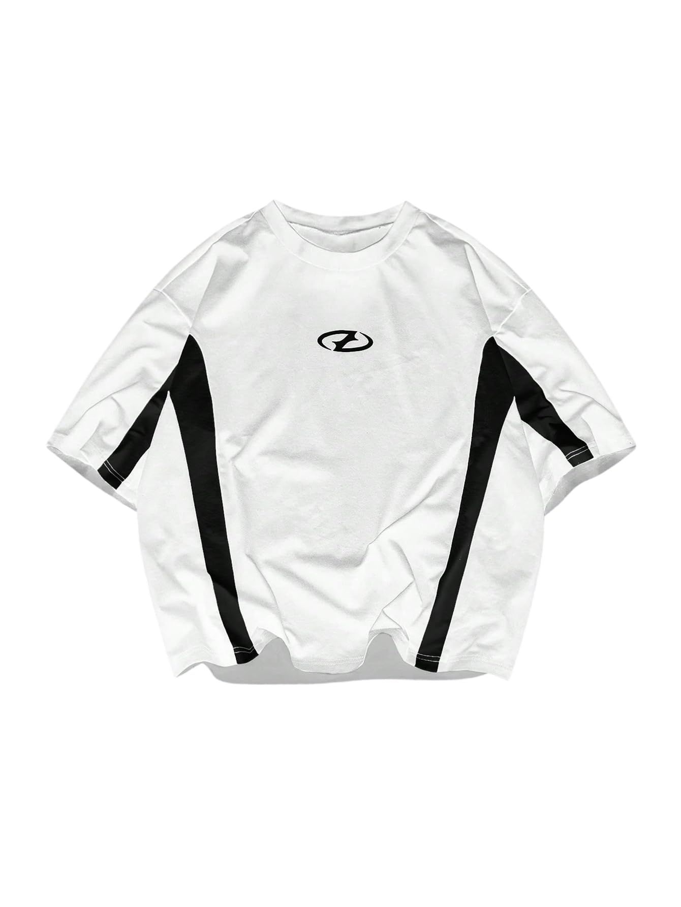 SOLY HUX Men's Short Sleeve T Shirts Streetwear Color Block Graphic Tees Unisex Casual Summer Tops