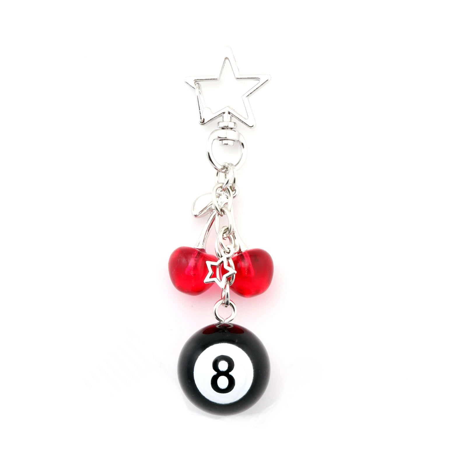 8 Ball Dice Charm Keychain - Cute Bag Purse Handbag Accessories - Y2K Aesthetic Key Chain for Women Men