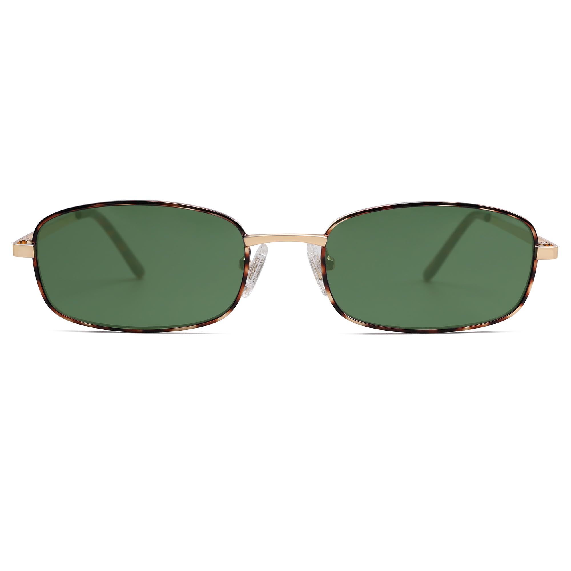 SOJOS Small Trendy Rectangle Sunglasses Womens Mens, Retro 80s 90s Y2k Chic Narrow Thin Skinny Sunnies SJ1187