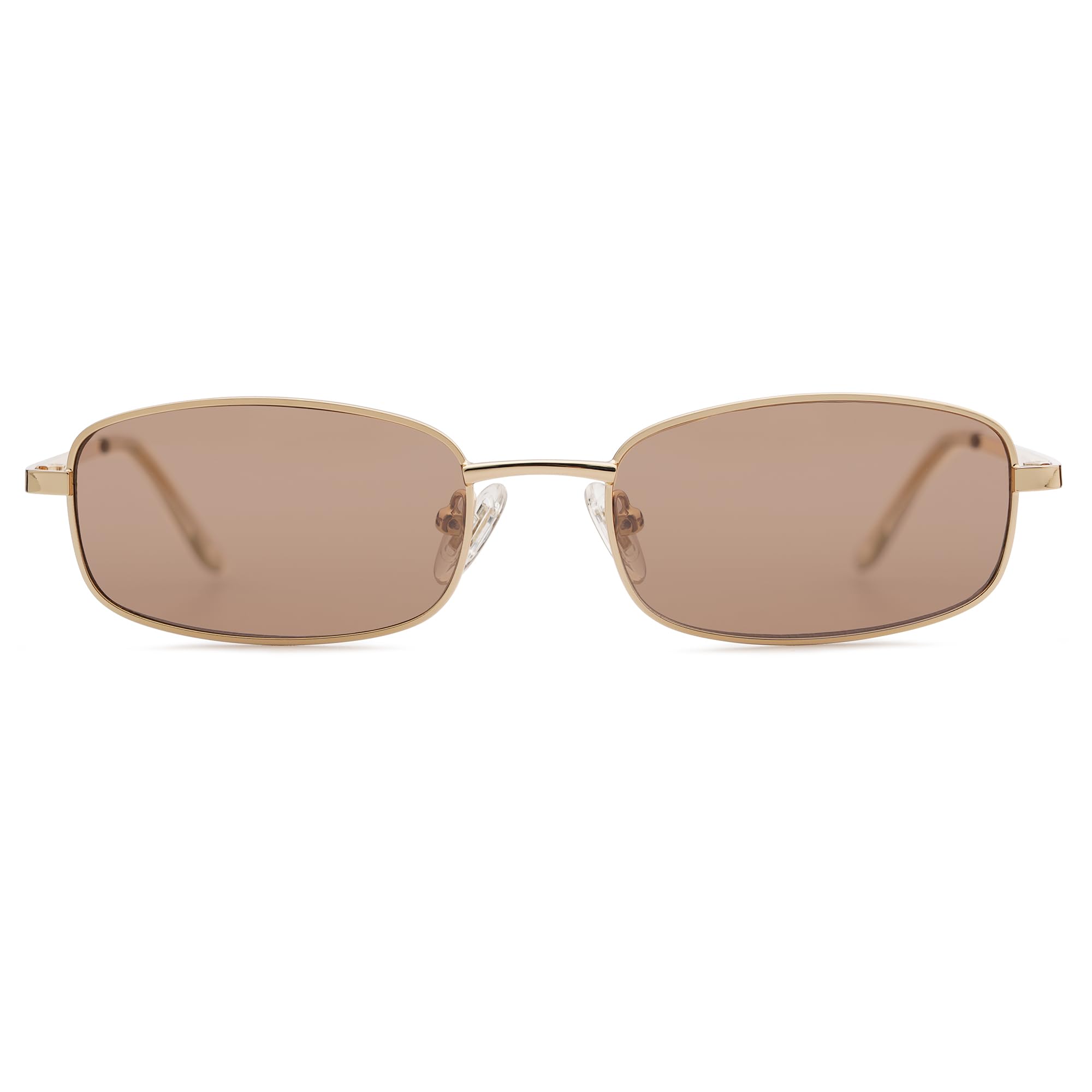 SOJOS Small Trendy Rectangle Sunglasses Womens Mens, Retro 80s 90s Y2k Chic Narrow Thin Skinny Sunnies SJ1187