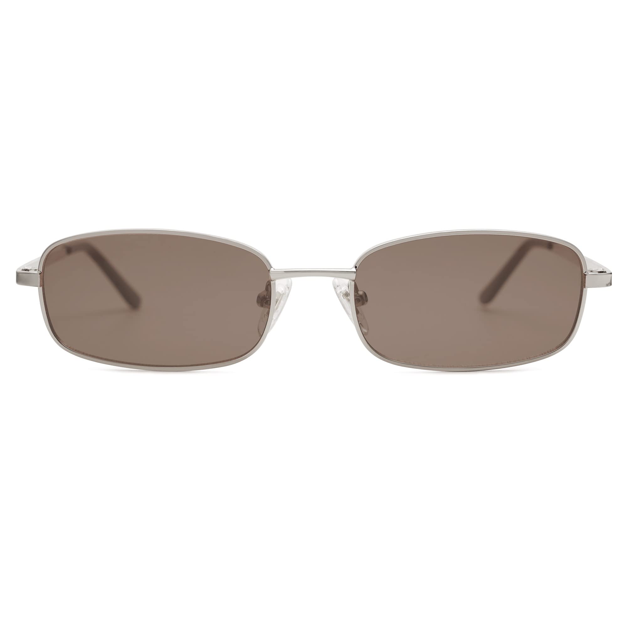SOJOS Small Trendy Rectangle Sunglasses Womens Mens, Retro 80s 90s Y2k Chic Narrow Thin Skinny Sunnies SJ1187