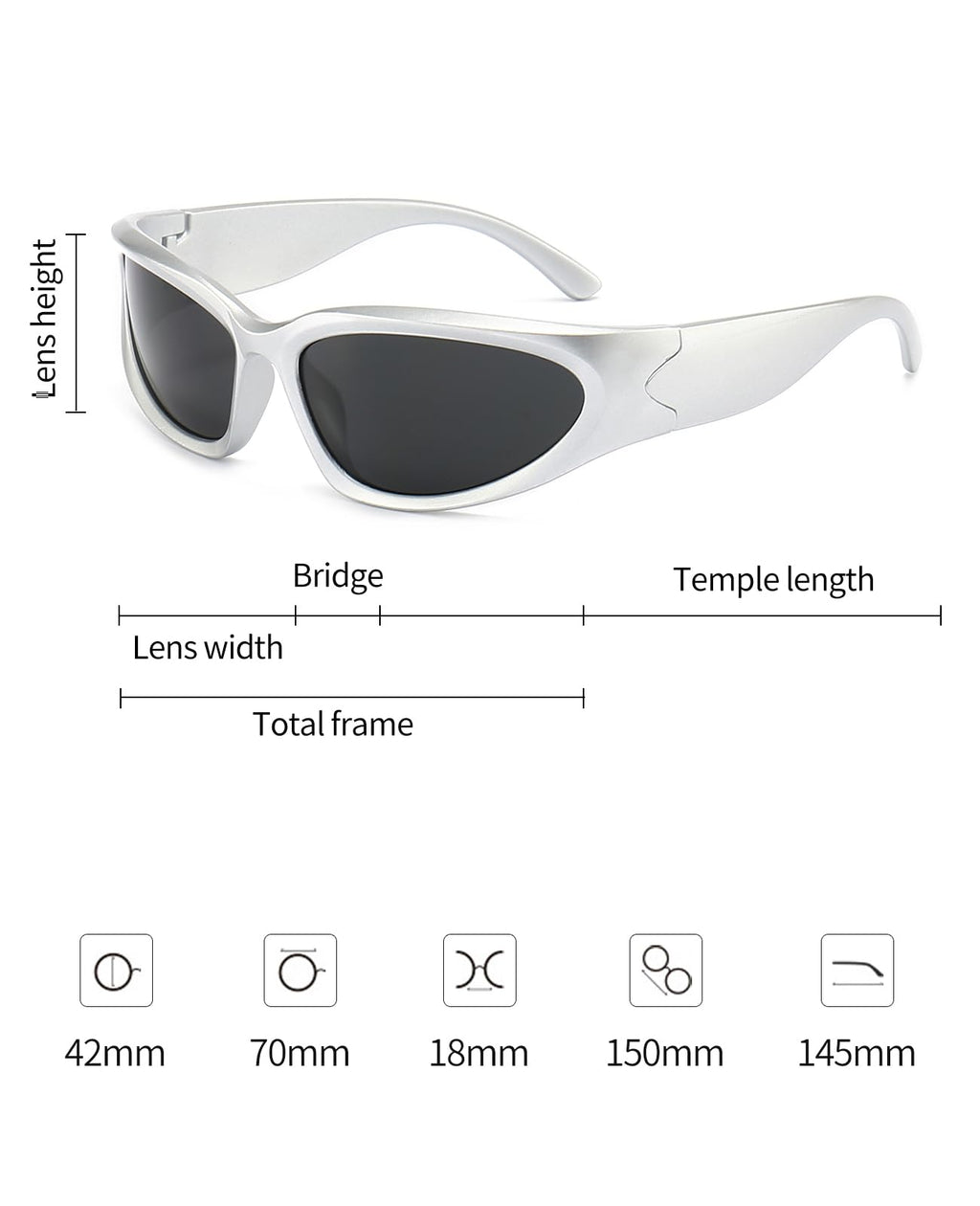 SOAR&EAGLE Y2K 3Pack Polarized sunglasses Wrap Around Men's Women's sunglasses Fashion Sport Shades Sun Glasses