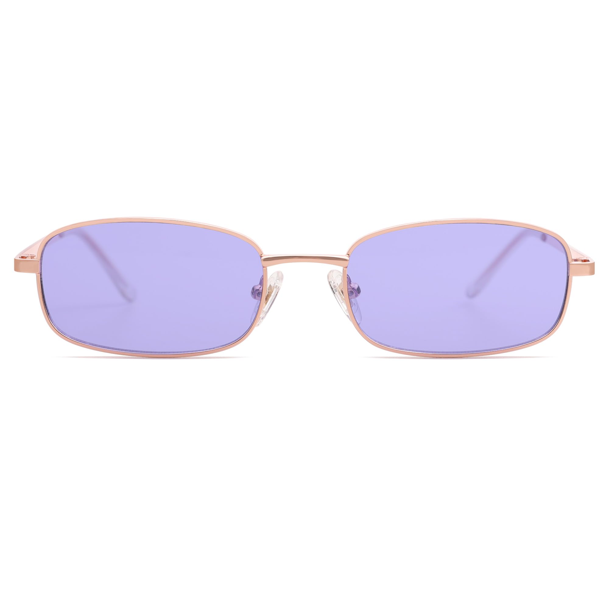 SOJOS Small Trendy Rectangle Sunglasses Womens Mens, Retro 80s 90s Y2k Chic Narrow Thin Skinny Sunnies SJ1187