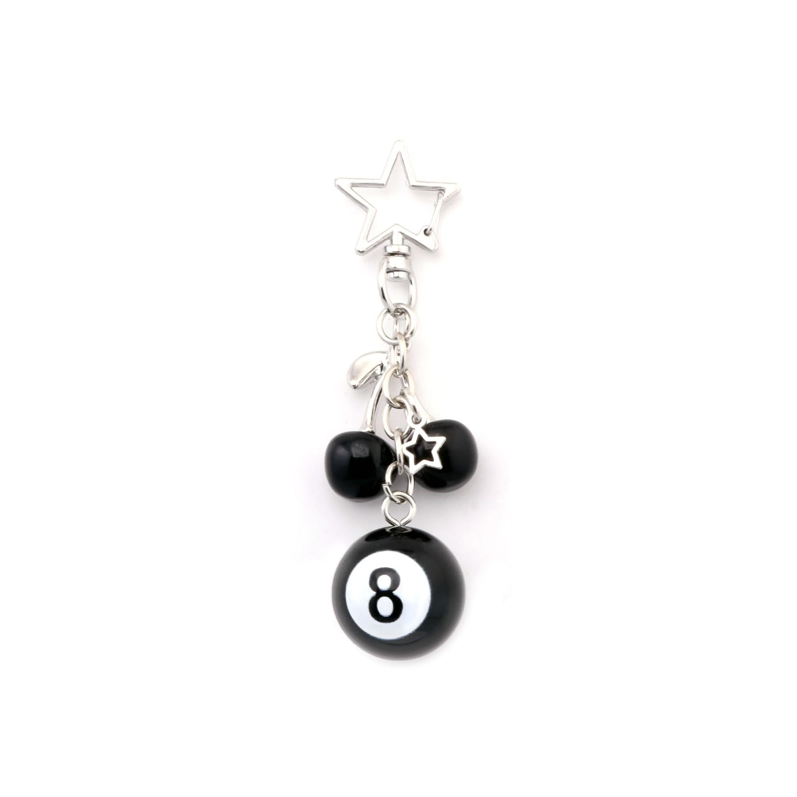 8 Ball Dice Charm Keychain - Cute Bag Purse Handbag Accessories - Y2K Aesthetic Key Chain for Women Men
