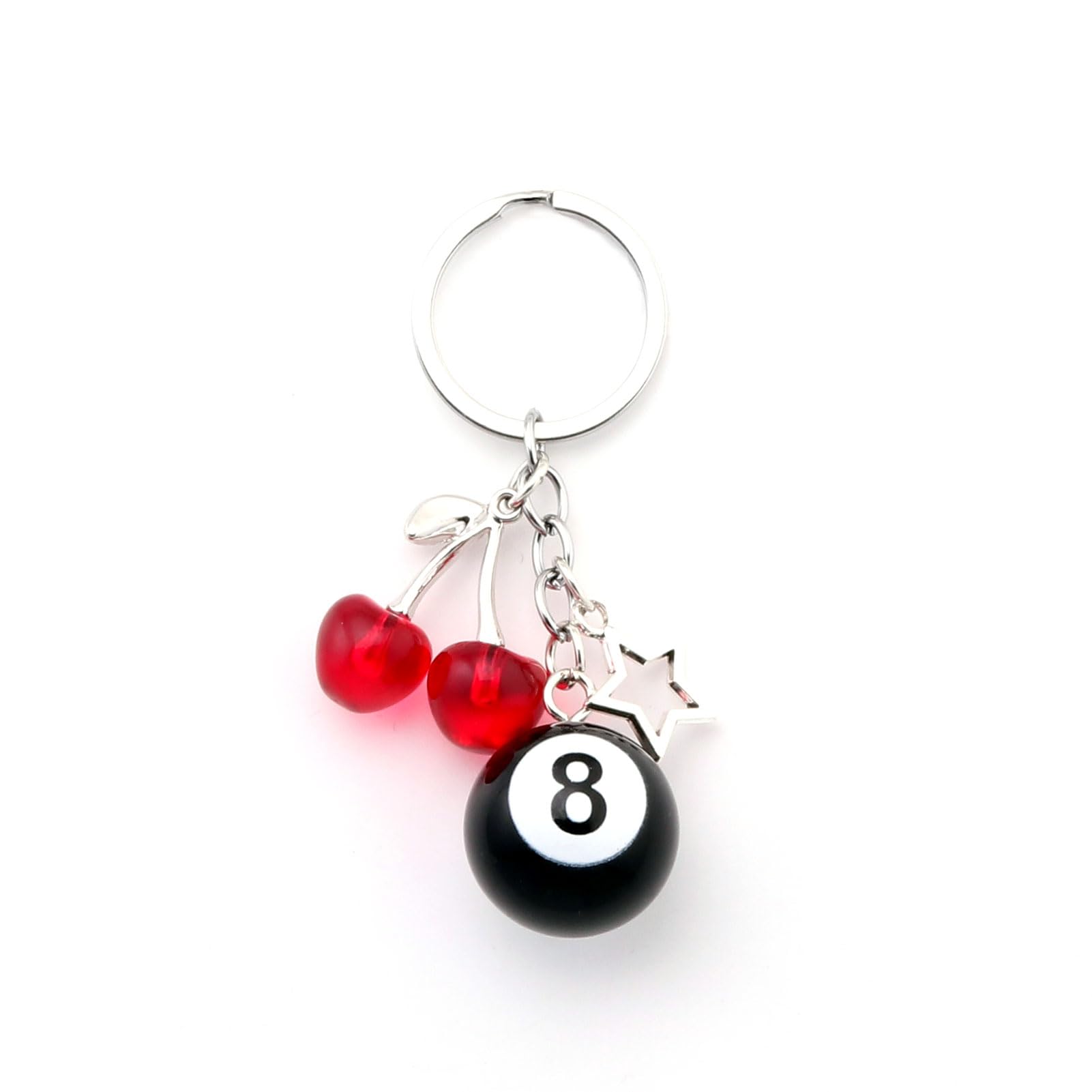 8 Ball Dice Charm Keychain - Cute Bag Purse Handbag Accessories - Y2K Aesthetic Key Chain for Women Men