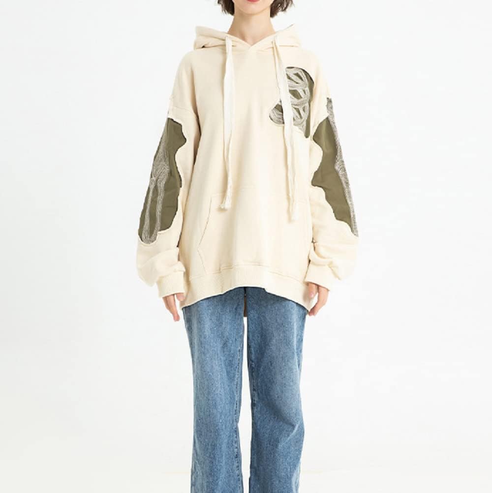YEOU Men's Fashion Pullover Hoodie Sweatshirt Fleece Y2K Harajuku Hip Hop Streetwear Casual Sweatshirt Hooded
