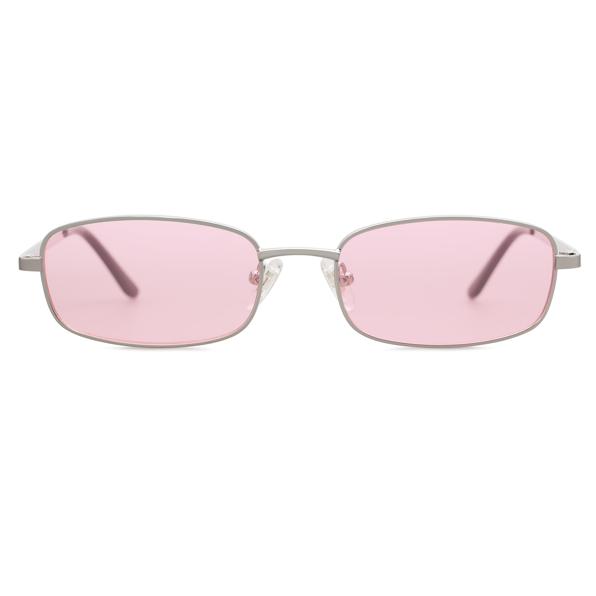 SOJOS Small Trendy Rectangle Sunglasses Womens Mens, Retro 80s 90s Y2k Chic Narrow Thin Skinny Sunnies SJ1187