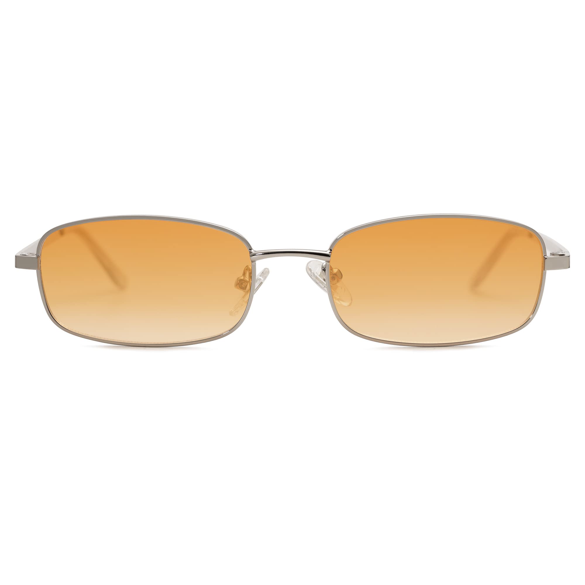 SOJOS Small Trendy Rectangle Sunglasses Womens Mens, Retro 80s 90s Y2k Chic Narrow Thin Skinny Sunnies SJ1187