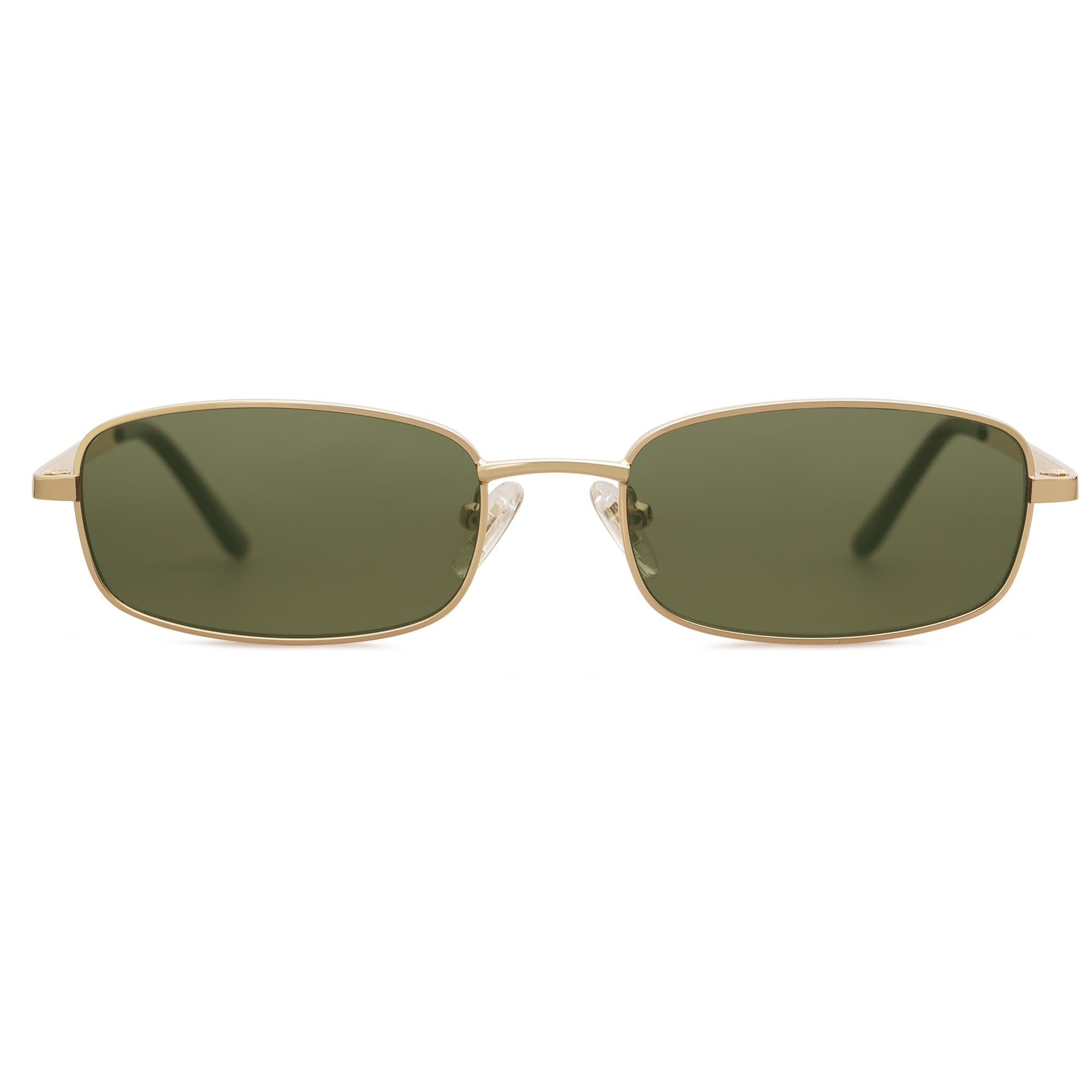 SOJOS Small Trendy Rectangle Sunglasses Womens Mens, Retro 80s 90s Y2k Chic Narrow Thin Skinny Sunnies SJ1187