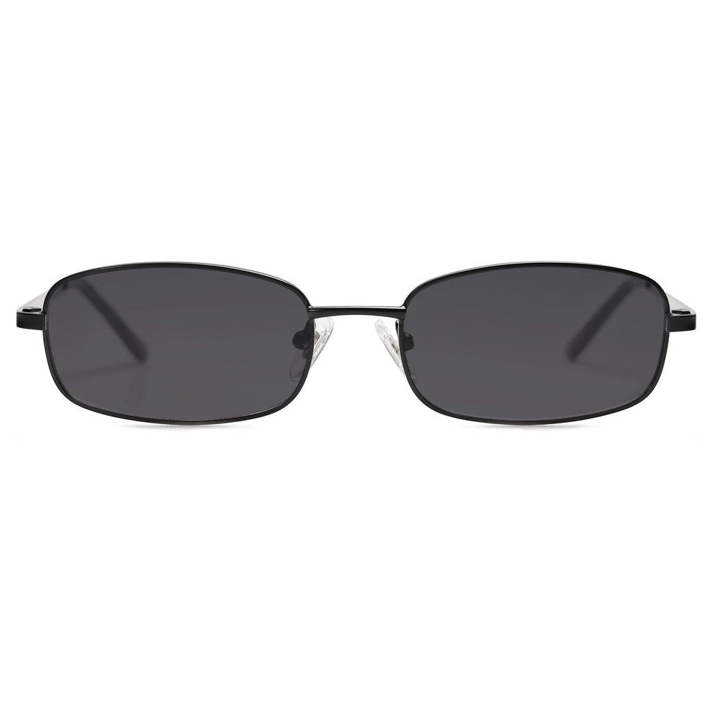 SOJOS Small Trendy Rectangle Sunglasses Womens Mens, Retro 80s 90s Y2k Chic Narrow Thin Skinny Sunnies SJ1187