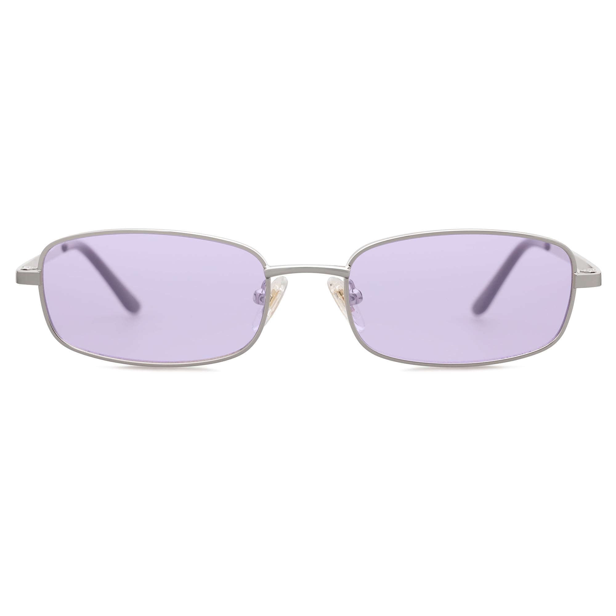 SOJOS Small Trendy Rectangle Sunglasses Womens Mens, Retro 80s 90s Y2k Chic Narrow Thin Skinny Sunnies SJ1187