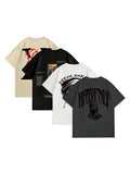 Men's 4 Piece Y2K Graphic Tees Short Sleeve Casual Crew Neck Summer Cool T-Shirts Top