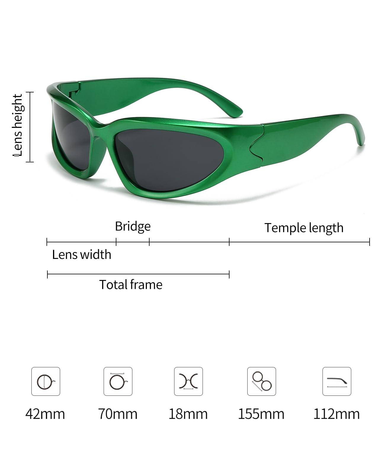 SOAR&EAGLE Y2K 3Pack Polarized sunglasses Wrap Around Men's Women's sunglasses Fashion Sport Shades Sun Glasses