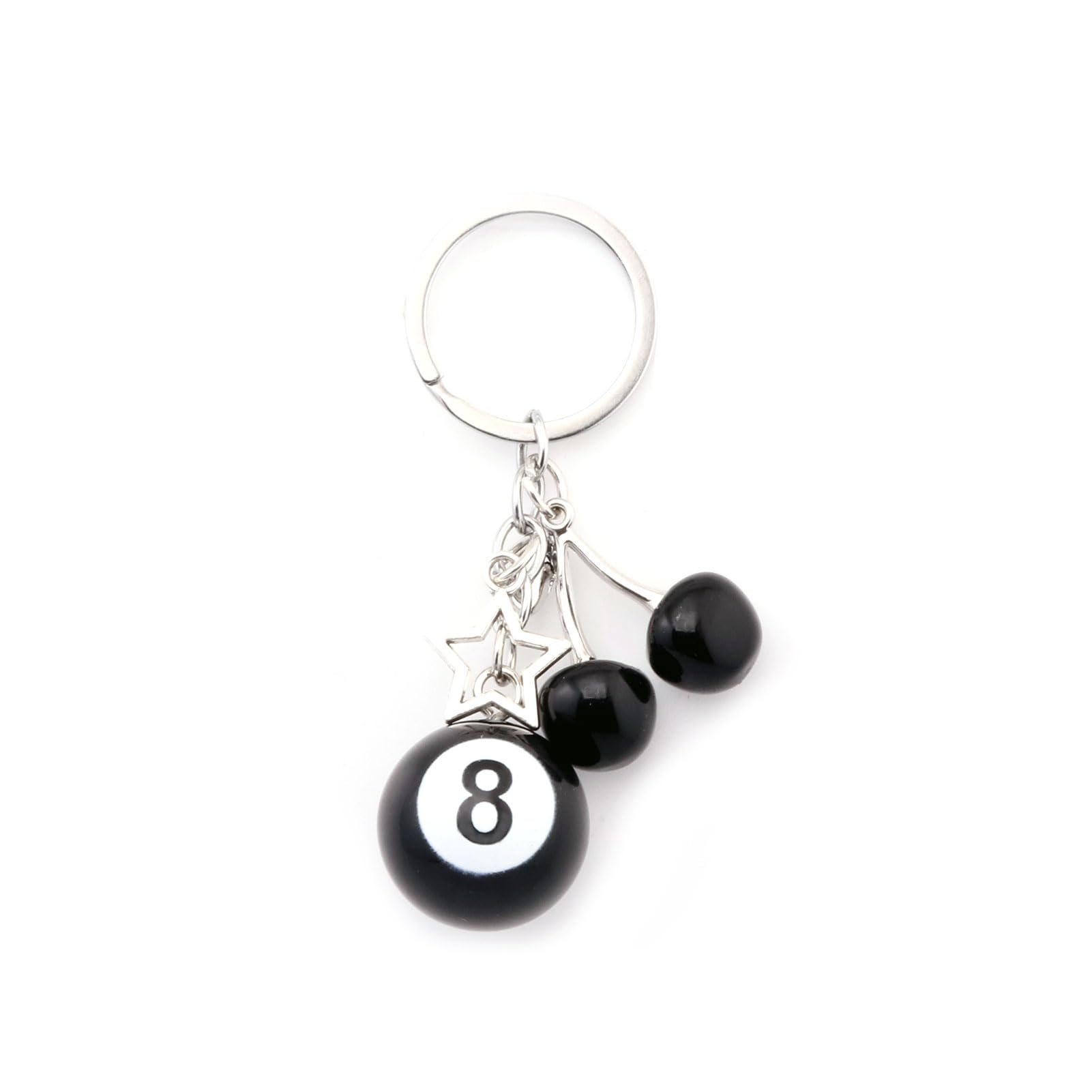 8 Ball Dice Charm Keychain - Cute Bag Purse Handbag Accessories - Y2K Aesthetic Key Chain for Women Men