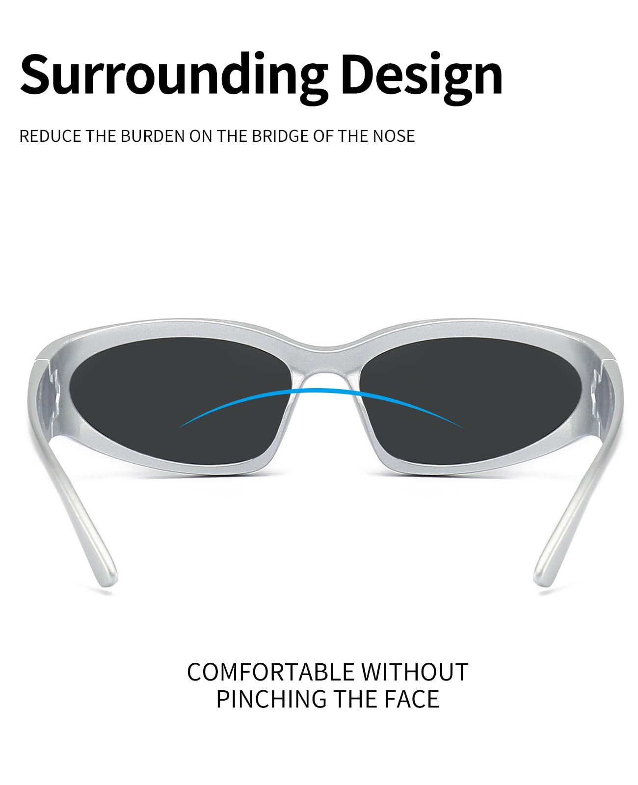 SOAR&EAGLE Y2K 3Pack Polarized sunglasses Wrap Around Men's Women's sunglasses Fashion Sport Shades Sun Glasses
