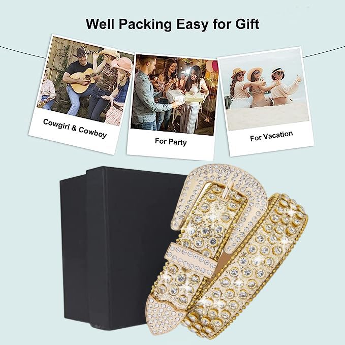 Studded Rhinestone Belts For Men Women Luxury BB Belt Y2K Bling Design Leather Shiny Diamond Christmas Gifts Belt