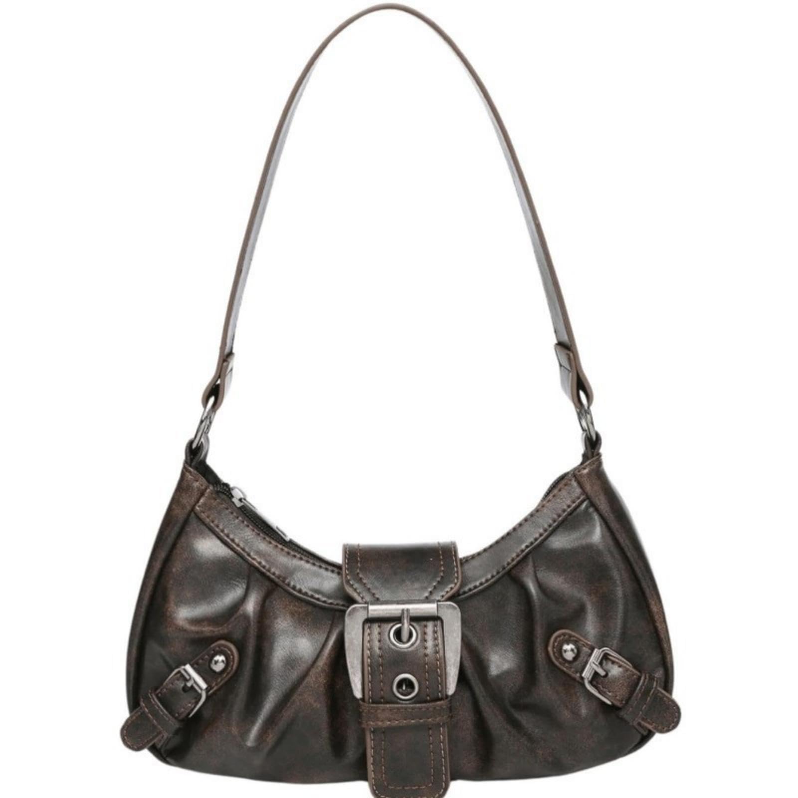 Y2k Purses for Women, Small Hobo Shoulder Bags Handbag Goth Punk Clutch Purse Trendy Underarm Bag
