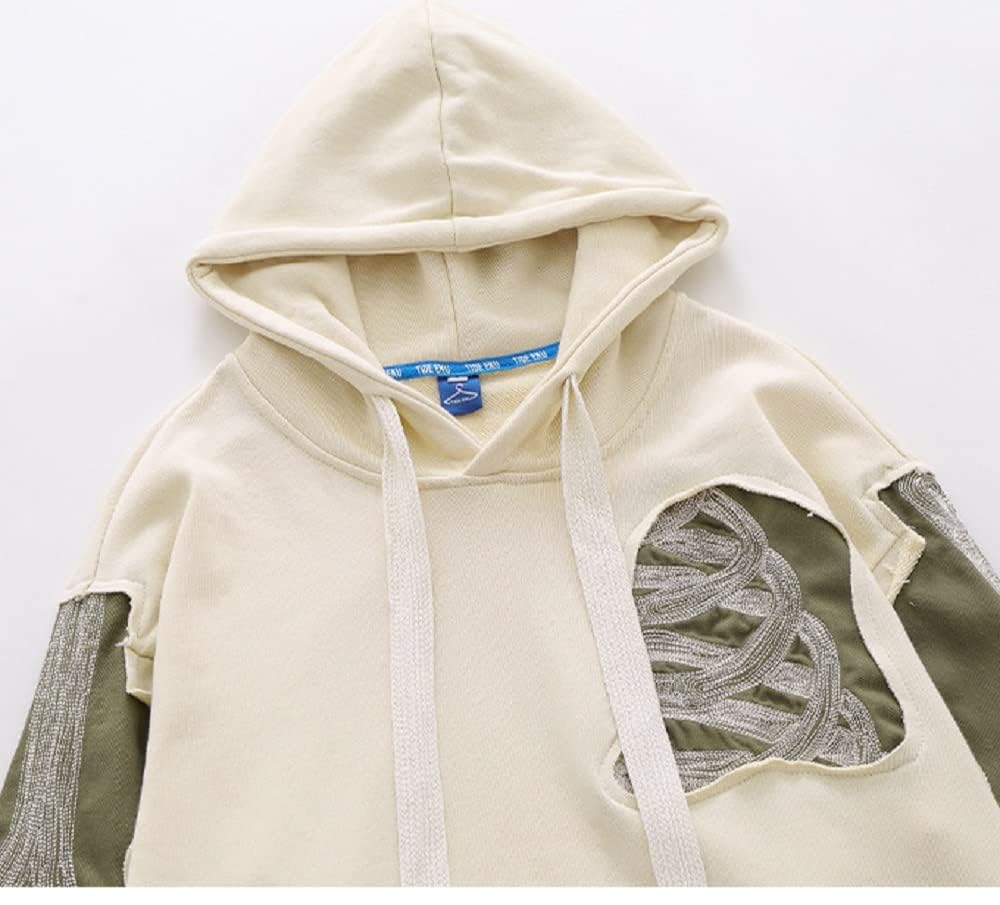 YEOU Men's Fashion Pullover Hoodie Sweatshirt Fleece Y2K Harajuku Hip Hop Streetwear Casual Sweatshirt Hooded