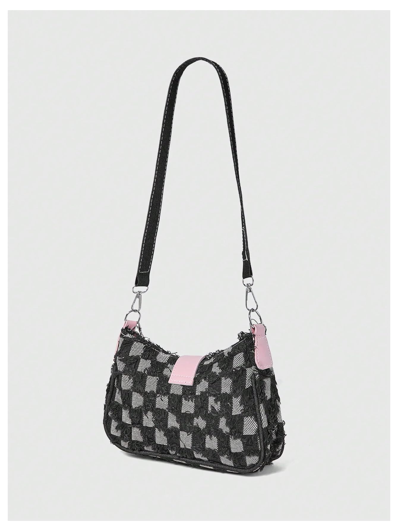 Verdusa Women's Y2k Star Embroidery Shoulder Bag Mini Chain Hobo Handbag Purses