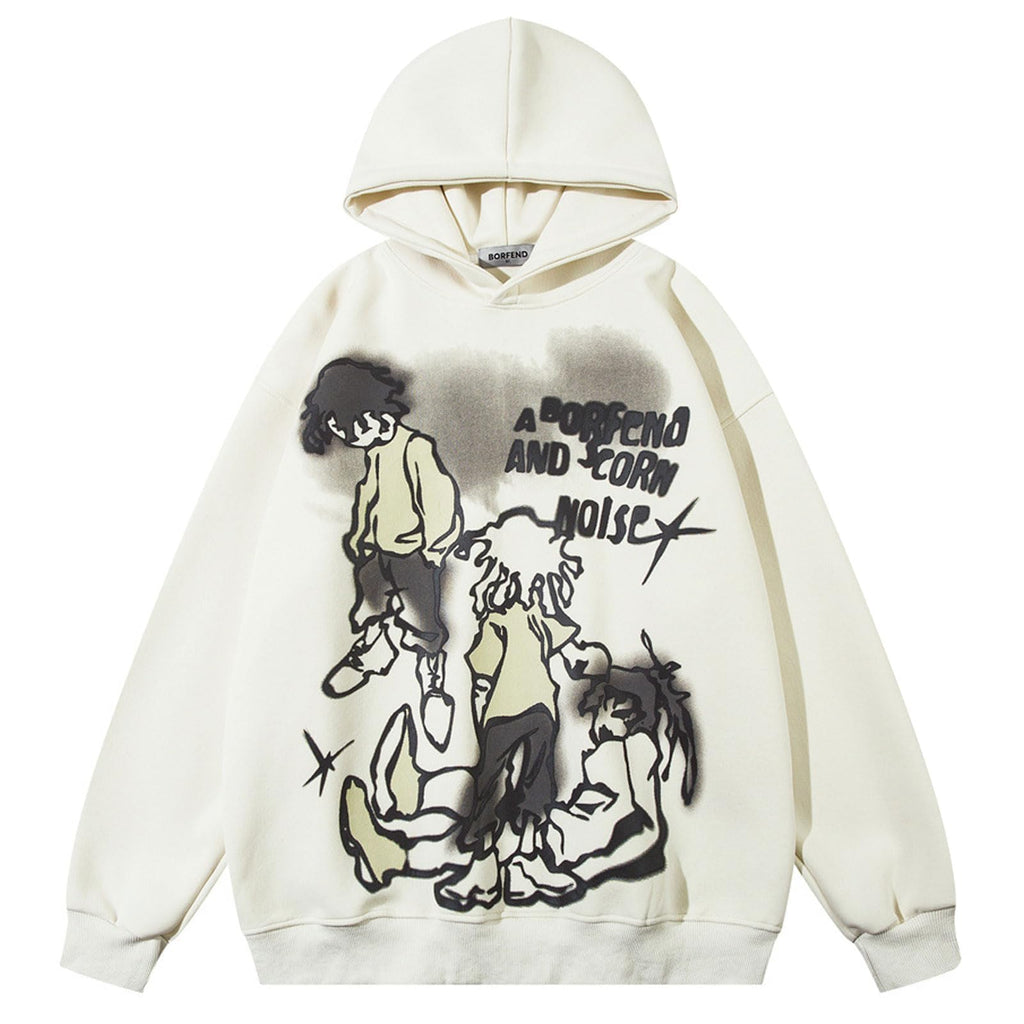 YEOU Men's Fashion Pullover Hoodie Sweatshirt Fleece Y2K Harajuku Hip Hop Streetwear Casual Sweatshirt Hooded