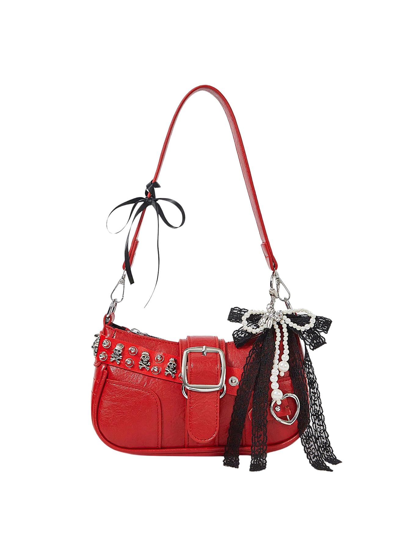 Verdusa Women's Y2k Star Embroidery Shoulder Bag Mini Chain Hobo Handbag Purses