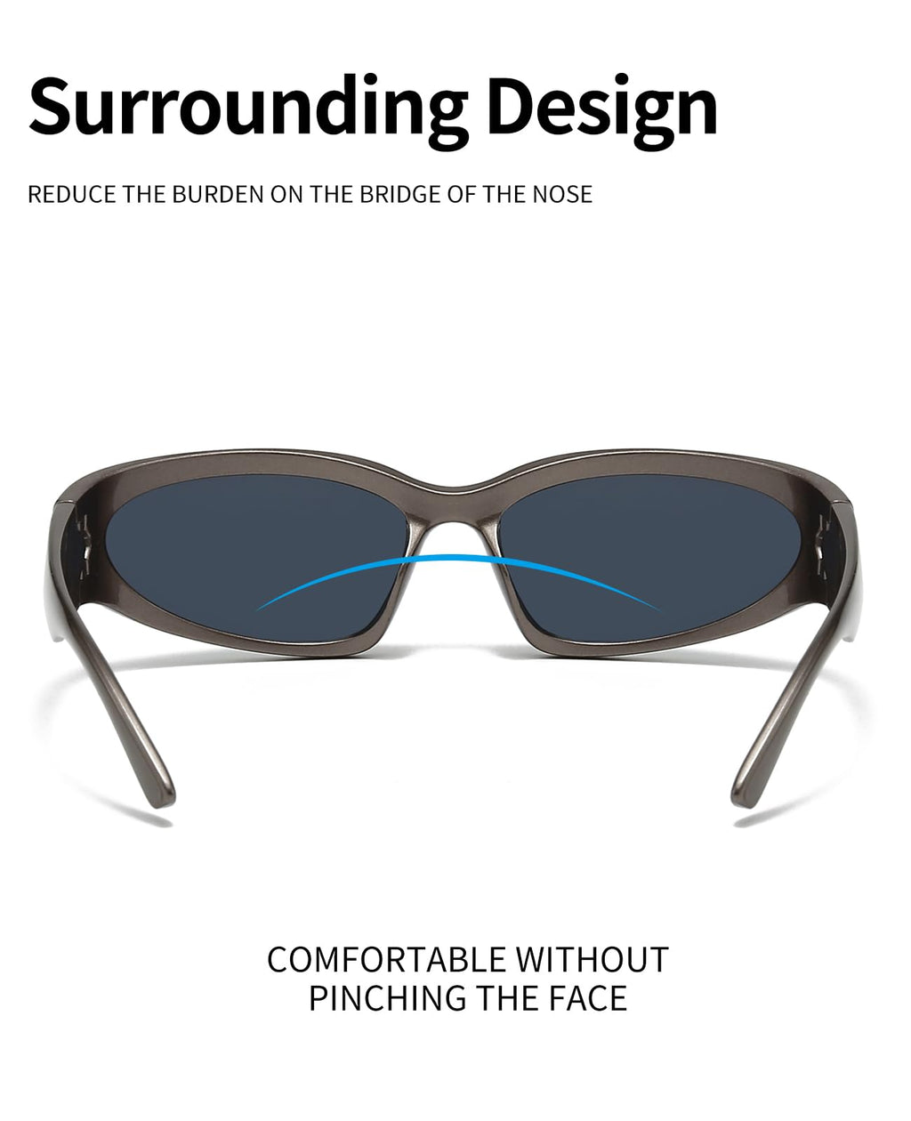 SOAR&EAGLE Y2K 3Pack Polarized sunglasses Wrap Around Men's Women's sunglasses Fashion Sport Shades Sun Glasses