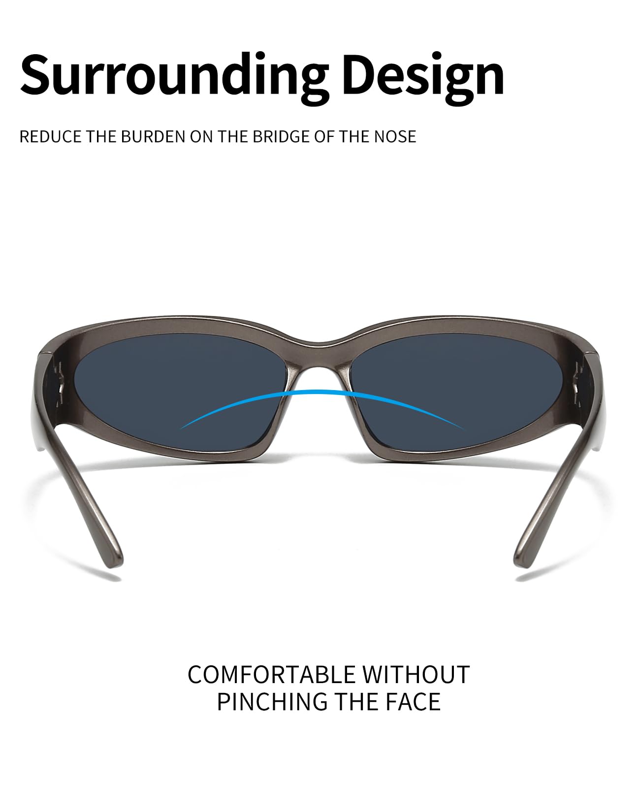 SOAR&EAGLE Y2K 3Pack Polarized sunglasses Wrap Around Men's Women's sunglasses Fashion Sport Shades Sun Glasses
