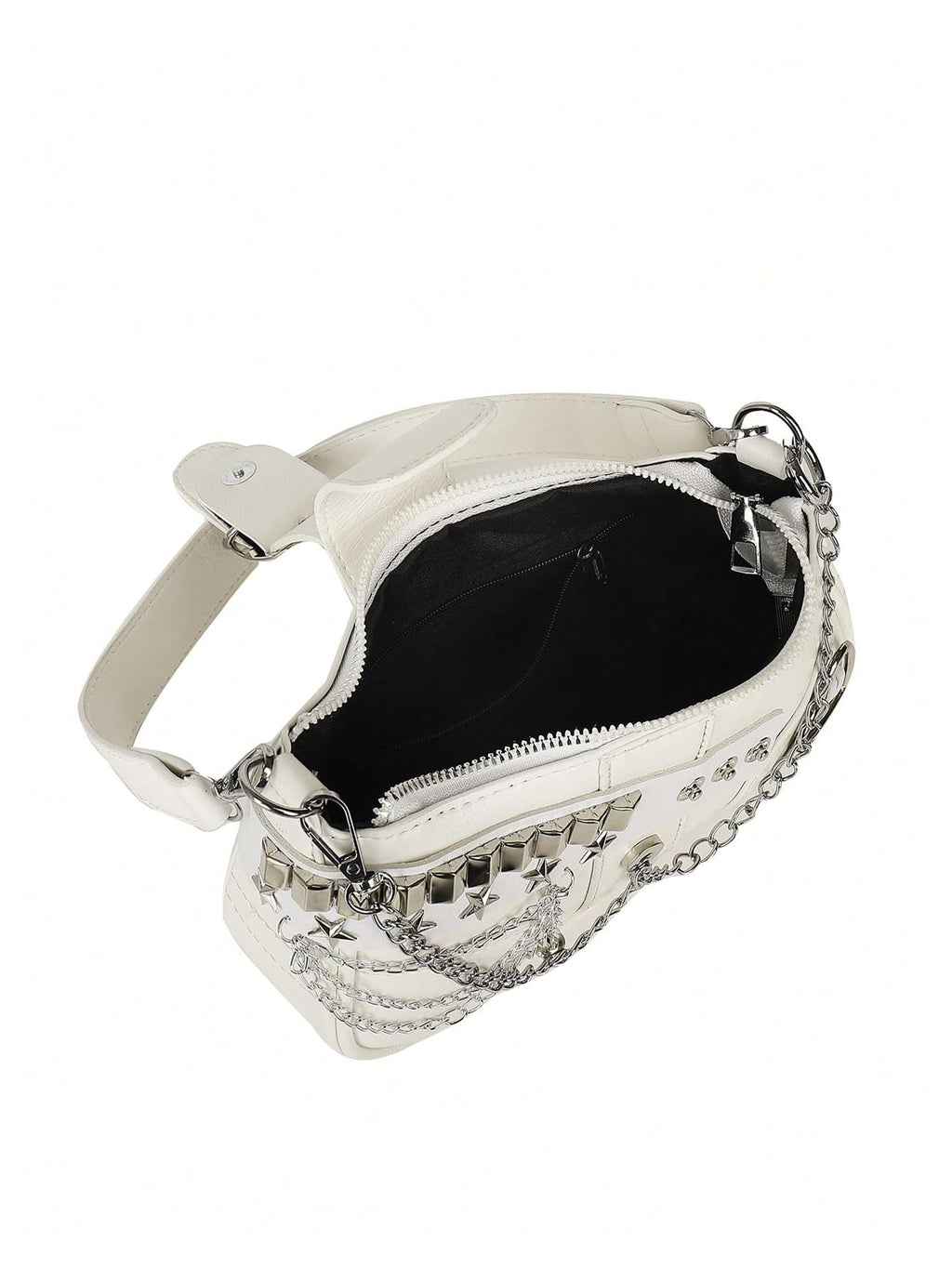Verdusa Women's Y2k Star Embroidery Shoulder Bag Mini Chain Hobo Handbag Purses