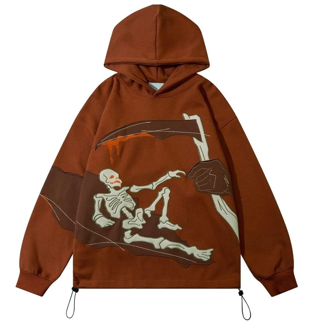 YEOU Men's Fashion Pullover Hoodie Sweatshirt Fleece Y2K Harajuku Hip Hop Streetwear Casual Sweatshirt Hooded