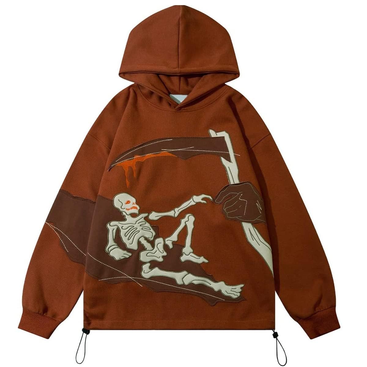 YEOU Men's Fashion Pullover Hoodie Sweatshirt Fleece Y2K Harajuku Hip Hop Streetwear Casual Sweatshirt Hooded