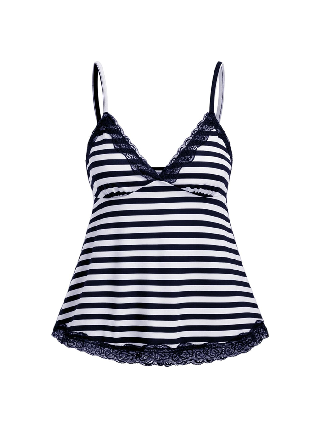 SOLY HUX Womens Y2K Lace Cami Sleeveless Striped Spaghetti Strap Camisole Gothic Babydoll Tops