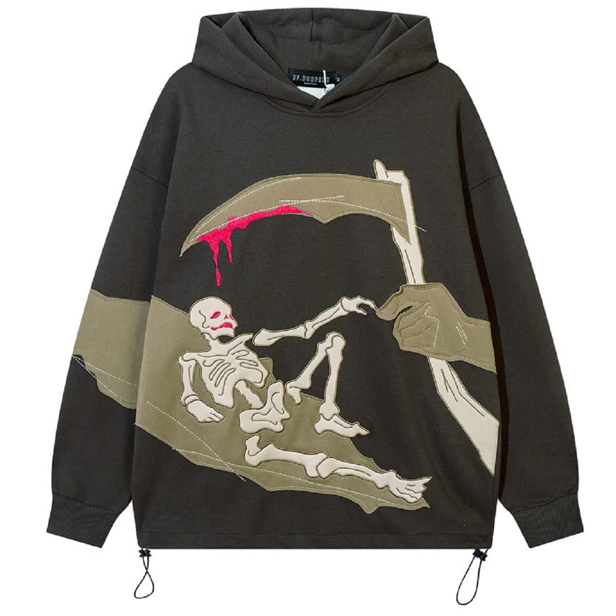 YEOU Men's Fashion Pullover Hoodie Sweatshirt Fleece Y2K Harajuku Hip Hop Streetwear Casual Sweatshirt Hooded