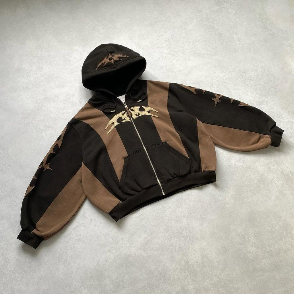 Y2K Hoodie Gothic Hoodie Sportswear Men's Retro Long Sleeve Hoodie Hip Hop High Street