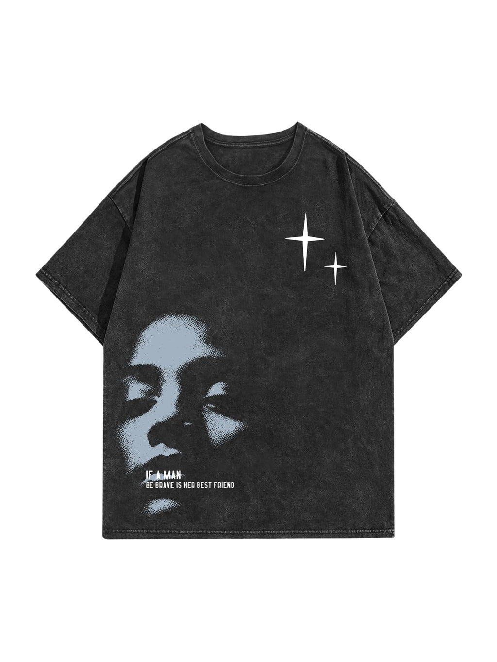 Verdusa Men's Letter Graphic Drop Shoulder T Shirts Casual Round Neck Tee Top