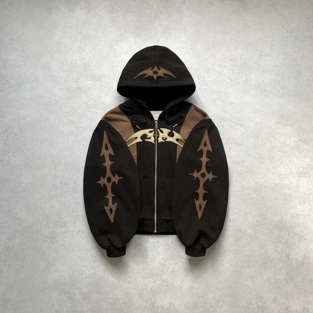 Y2K Hoodie Gothic Hoodie Sportswear Men's Retro Long Sleeve Hoodie Hip Hop High Street