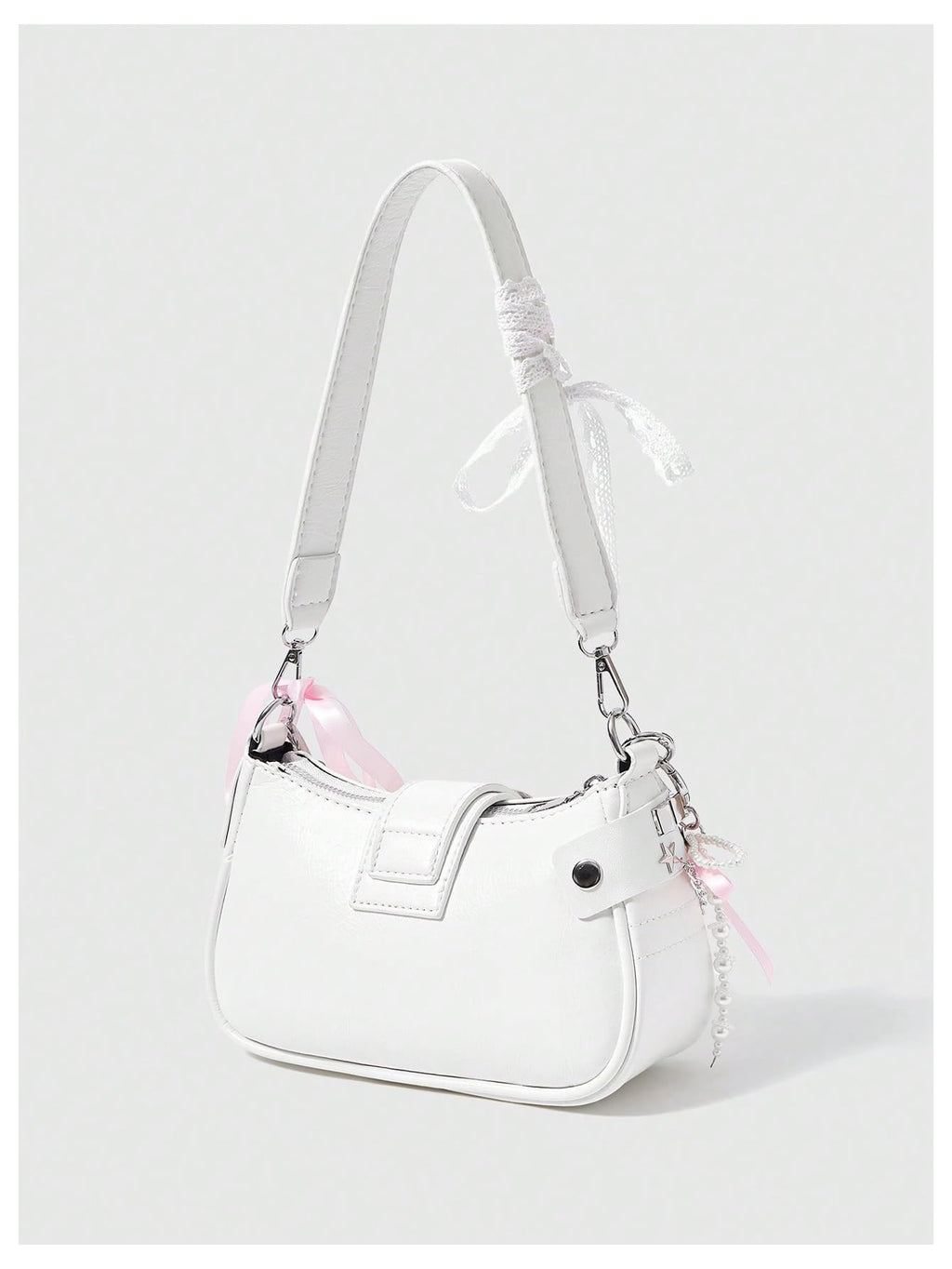 Verdusa Women's Y2k Star Embroidery Shoulder Bag Mini Chain Hobo Handbag Purses