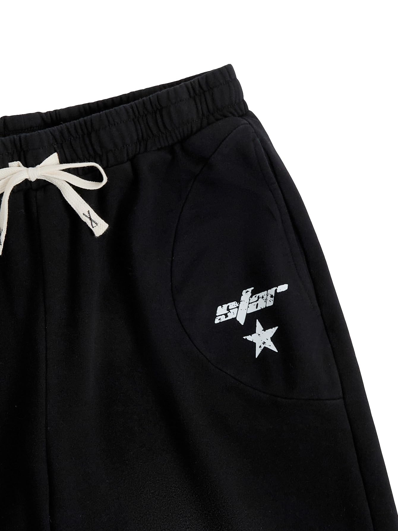 SOLY HUX Men's Y2k Baggy Sweatpants Straight Leg Drawstring Elastic Waist Hip Hop Casual Pants Streetwear