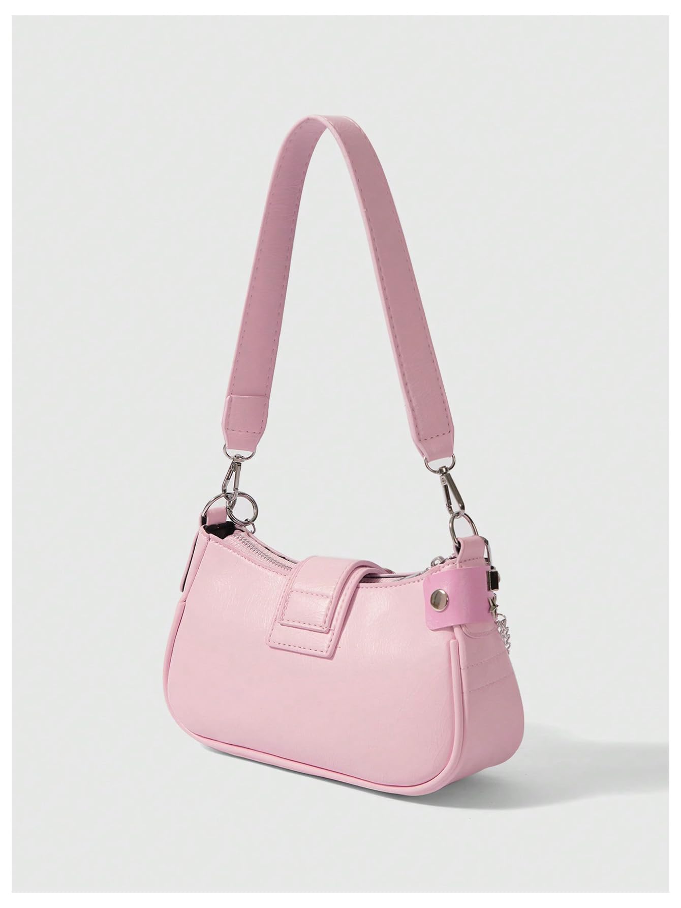 Verdusa Women's Y2k Star Embroidery Shoulder Bag Mini Chain Hobo Handbag Purses