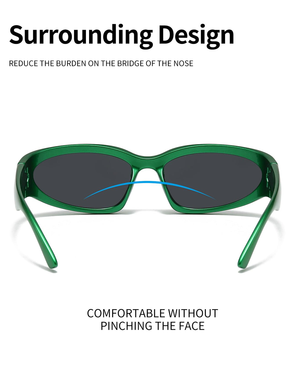 SOAR&EAGLE Y2K 3Pack Polarized sunglasses Wrap Around Men's Women's sunglasses Fashion Sport Shades Sun Glasses