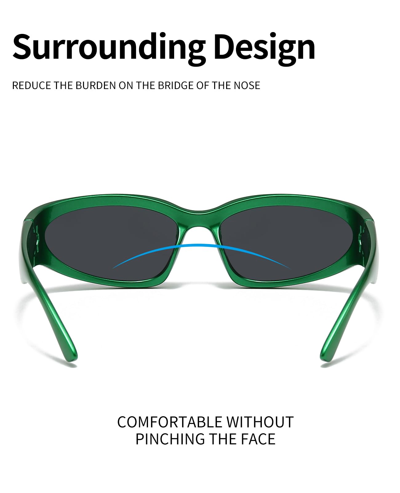 SOAR&EAGLE Y2K 3Pack Polarized sunglasses Wrap Around Men's Women's sunglasses Fashion Sport Shades Sun Glasses